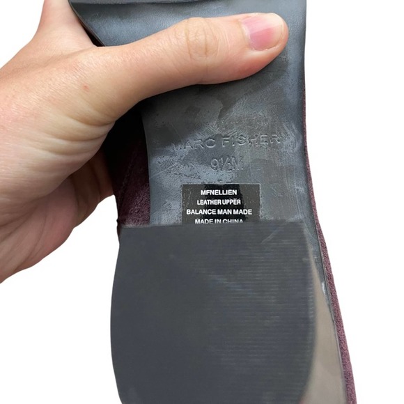 MARC FISHER Matter Pointed Toe Chelsea Western Bootie suede heeled boots sz 9.5M - Picture 4 of 4